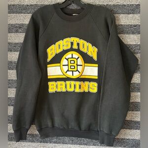 Vintage 1988 Trench Boston Bruins NHL Hockey Crewneck Sweatshirt Men’s Medium